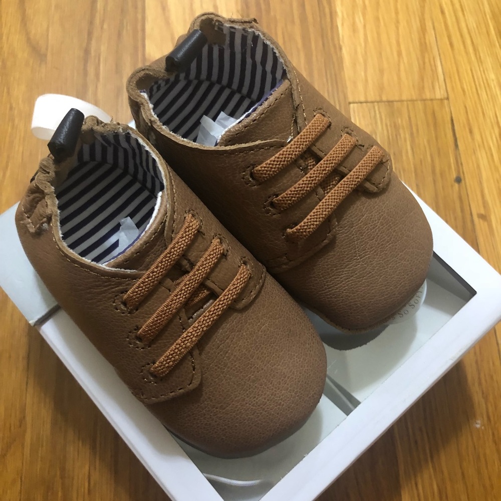 Robeez Oxford Soft Sole Leather Baby Shoes 6-9M
